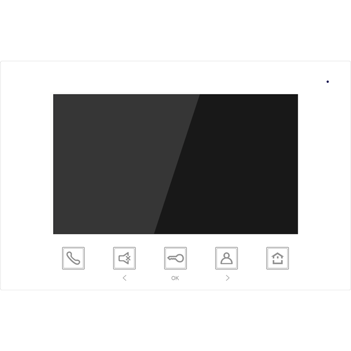 7” Indoor Monitor (Touch Key/White)